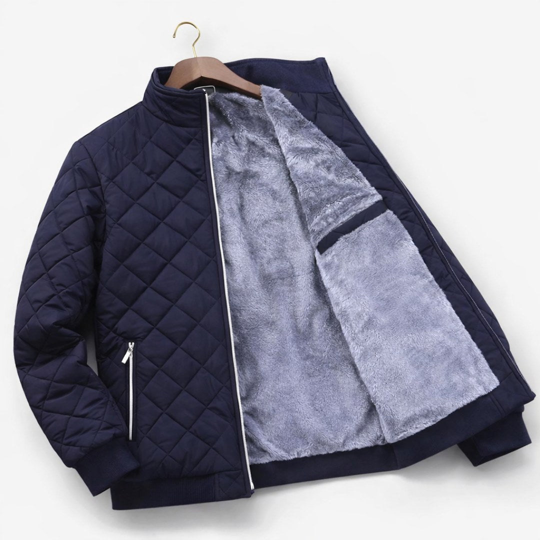 Lothar | Men's Quilted Jacket with Warming Function, Autumn Quilted Jacket | Bella Blue | Navy Blue
