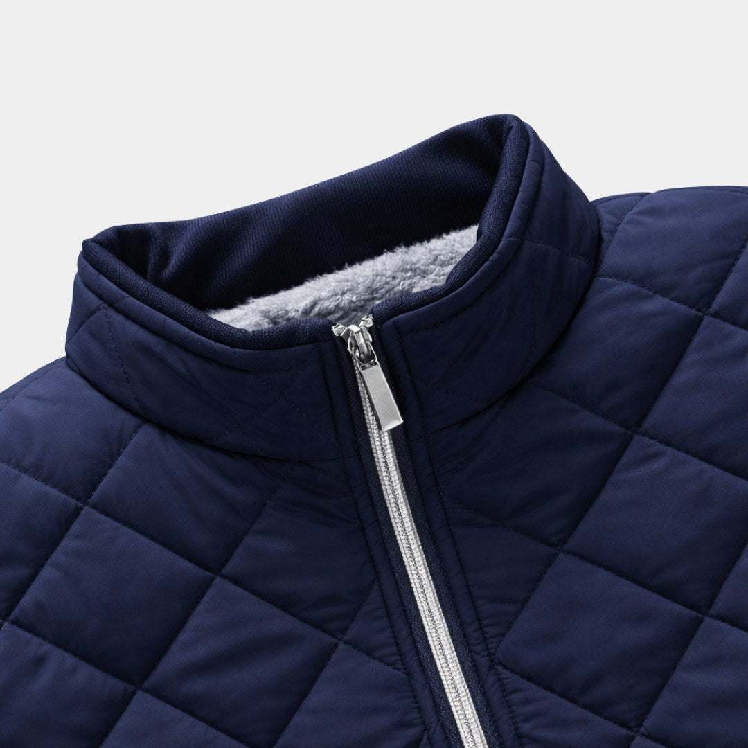Lothar | Men's Quilted Jacket with Warming Function, Autumn Quilted Jacket | Bella Blue | Navy Blue