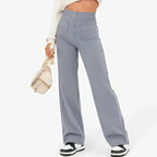 Lottie | Women's High-Waist Stretch Trousers, Comfortable Everyday Trousers | Bella Blue
