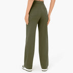 Lottie | Women's High-Waist Stretch Trousers, Comfortable Everyday Trousers | Bella Blue