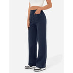 Lottie | Women's High-Waist Stretch Trousers, Comfortable Everyday Trousers | Bella Blue