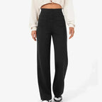 Lottie | Women's High-Waist Stretch Trousers, Comfortable Everyday Trousers | Bella Blue