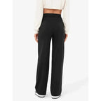 Lottie | Women's High-Waist Stretch Trousers, Comfortable Everyday Trousers | Bella Blue