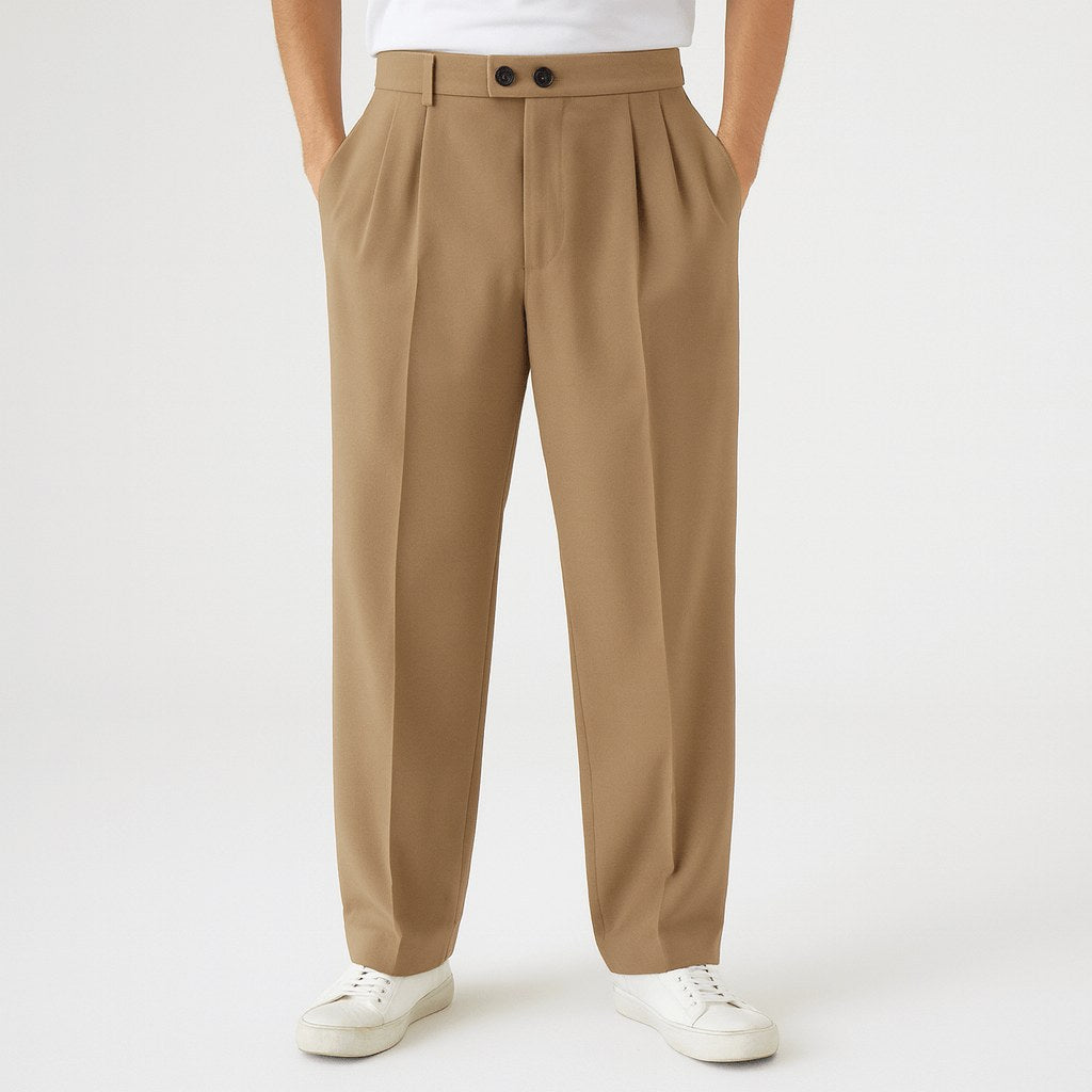 Louis | Women's Breathable Wide-Leg Trousers, Relaxed Fit Everyday Trousers | Bella Blue
