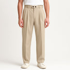 Louis | Women's Breathable Wide-Leg Trousers, Relaxed Fit Everyday Trousers | Bella Blue
