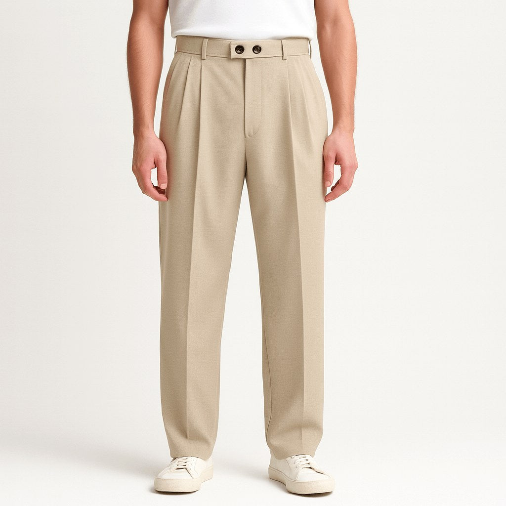 Louis | Women's Breathable Wide-Leg Trousers, Relaxed Fit Everyday Trousers | Bella Blue
