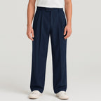 Louis | Women's Breathable Wide-Leg Trousers, Relaxed Fit Everyday Trousers | Bella Blue