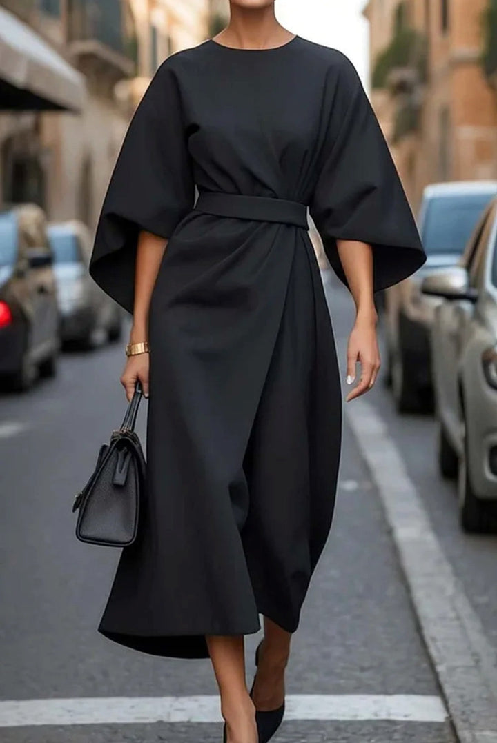 Louise | Women's Elegant Midi Dress with Lantern Sleeves - image 4