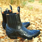 Lucas | Men's Vintage Cowboy Boots with Stitching, Western Boots | Bella Blue