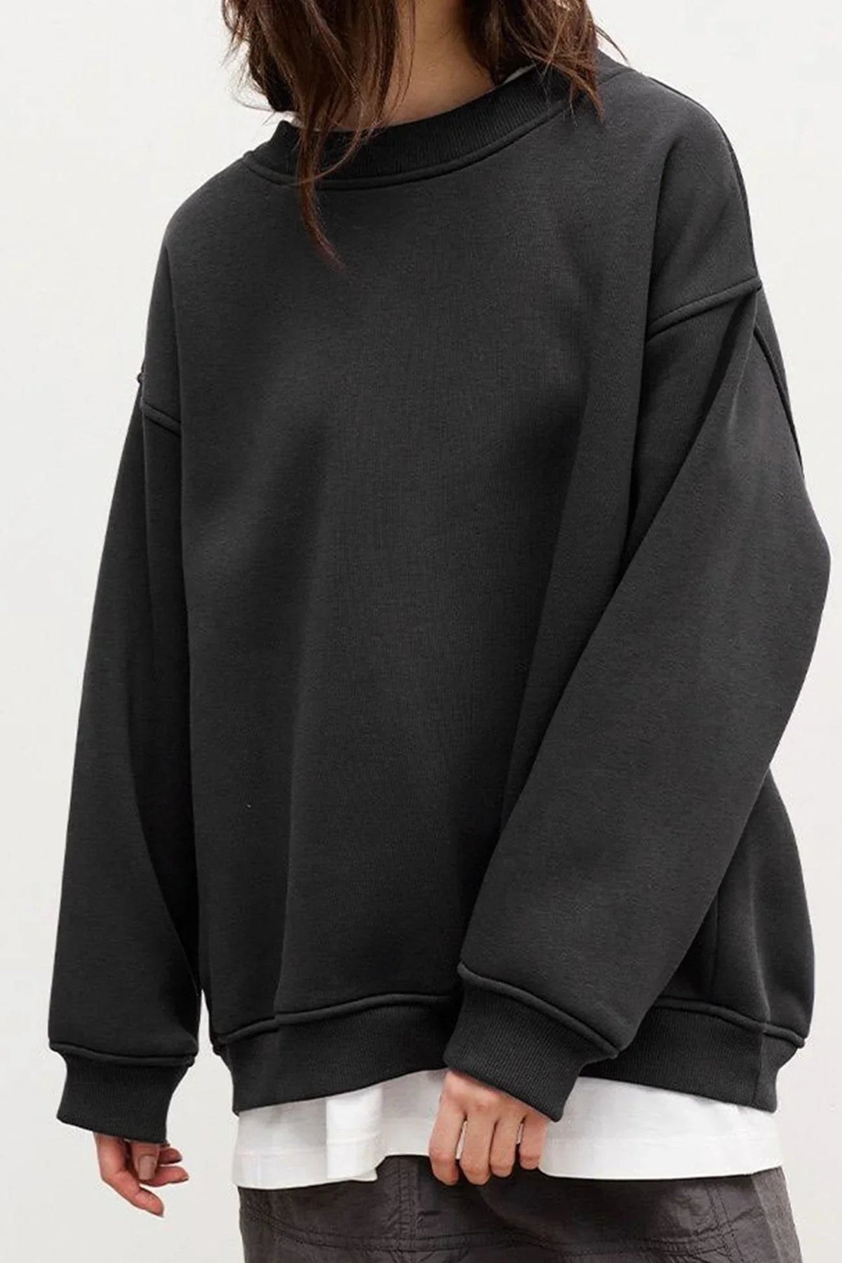 Lucienne | Women's Oversized Round-Neck Sweatshirt, Relaxed Fit Jumper | Bella Blue | Blue