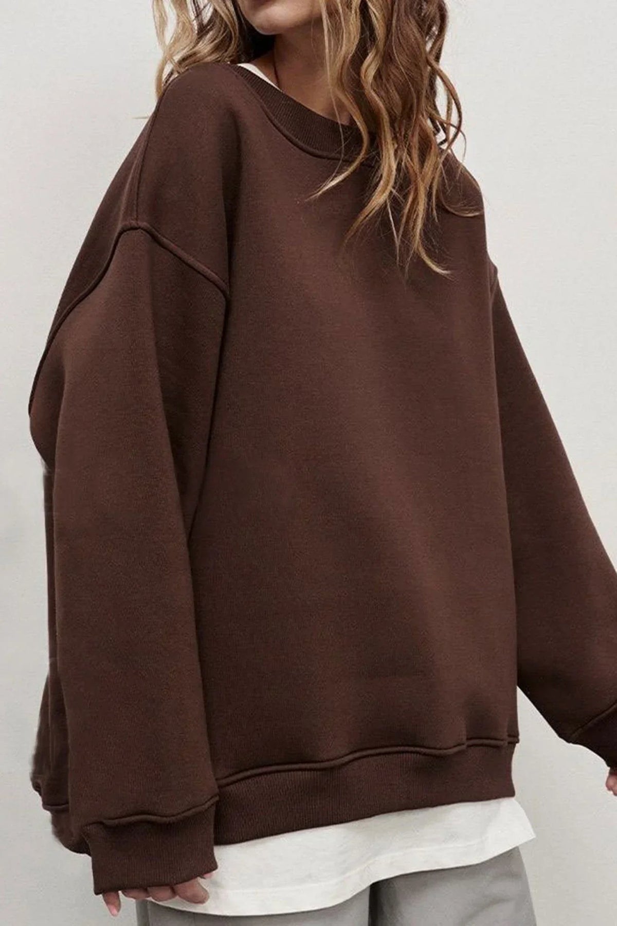 Lucienne | Women's Oversized Round-Neck Sweatshirt, Relaxed Fit Jumper | Bella Blue