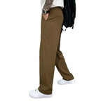 Ludwig | Men's Straight Leg Trousers with Front Pleats, Elegant Wide-Leg Trousers | Bella Blue | Black