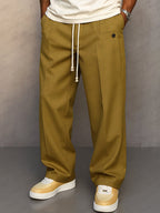 Lukas | Men's Trousers with Relaxed Fit and Freedom of Movement, Casual Everyday Trousers | Bella Blue | Khaki