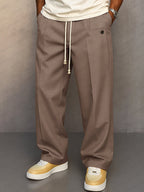Lukas | Men's Trousers with Relaxed Fit and Freedom of Movement, Casual Everyday Trousers | Bella Blue | Black