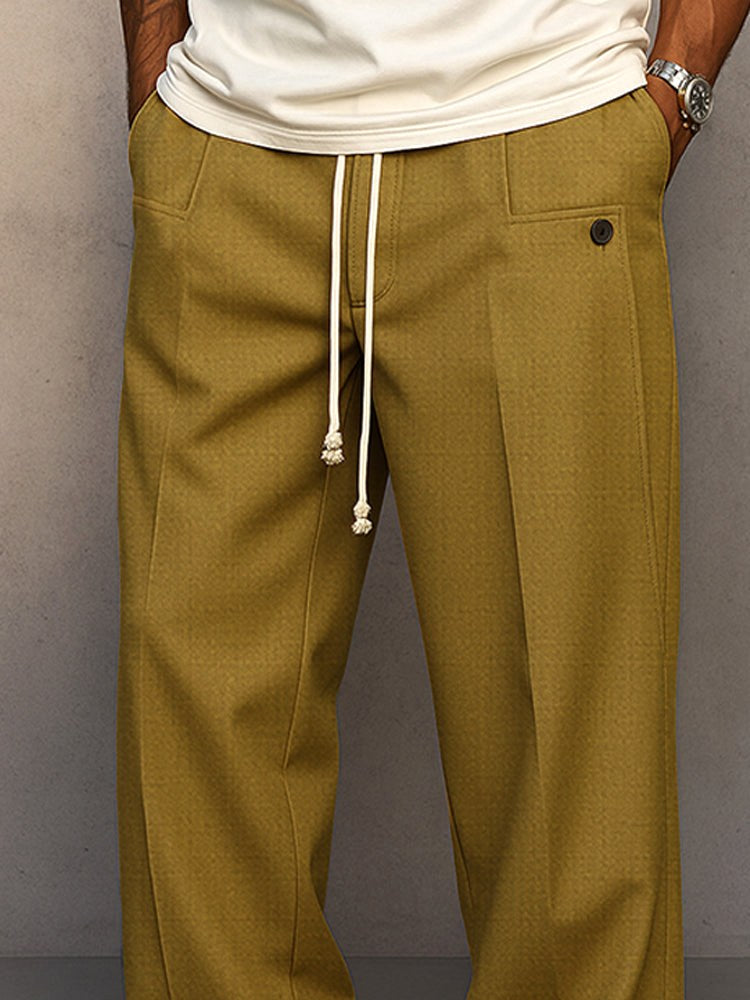 Lukas | Men's Trousers with Relaxed Fit and Freedom of Movement, Casual Everyday Trousers | Bella Blue | Black