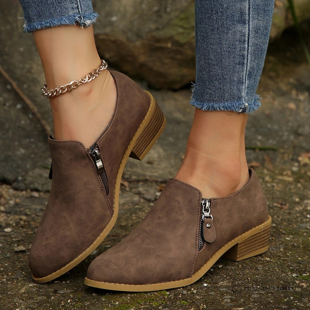 Mabel | Women's Orthopedic Boots, Supportive Everyday Boots | Bella Blue | Apricot