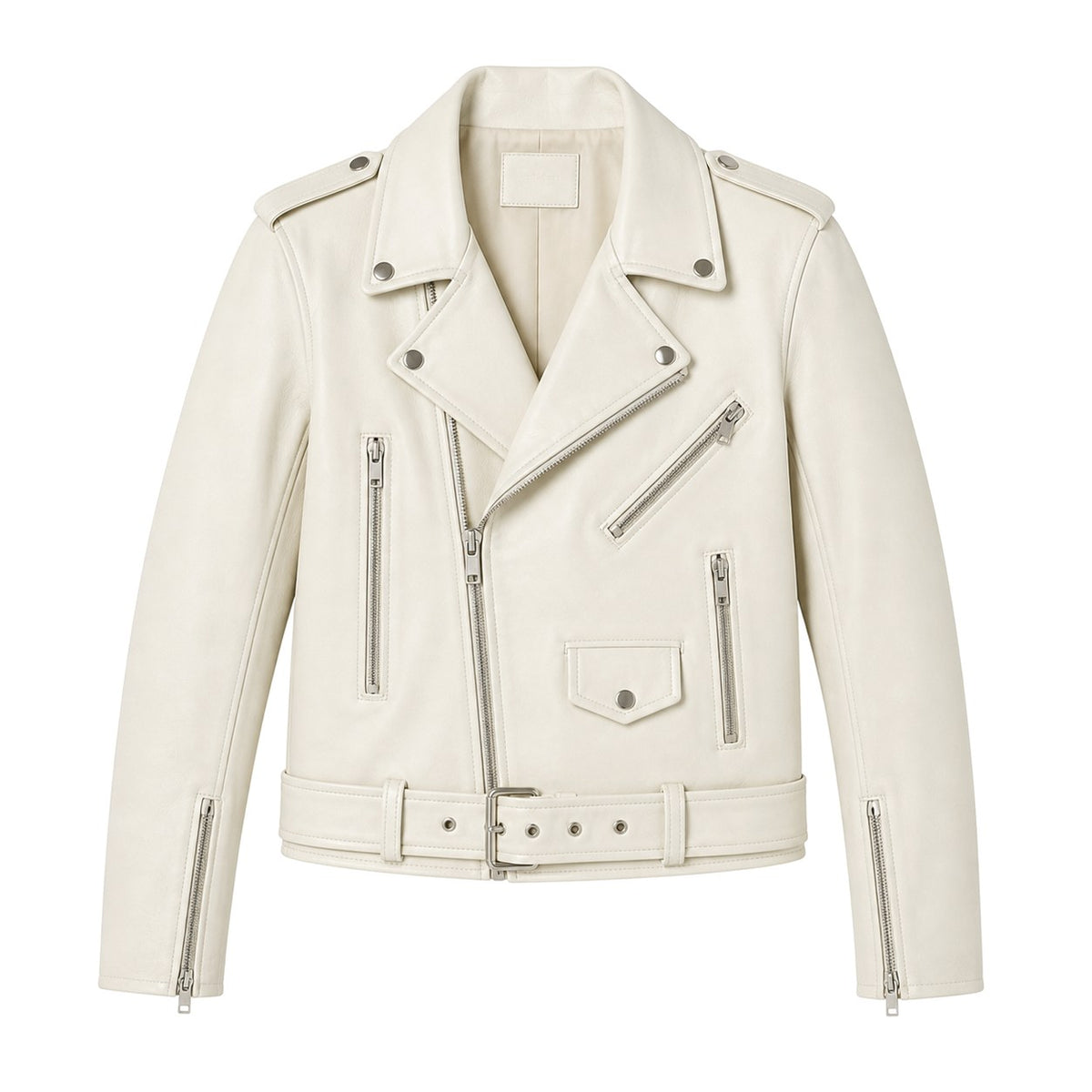 Mabel | Women's Vintage Leather Jacket, Fitted Zip Jacket | Bella Blue