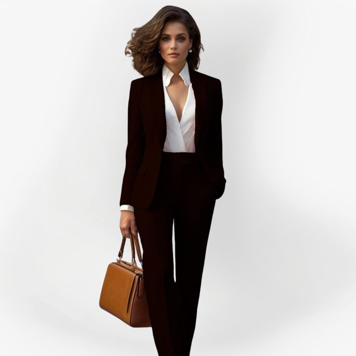 Magdalena | Women's Tailored Blazer Suit, Two-Piece Trouser Suit | Bella Blue