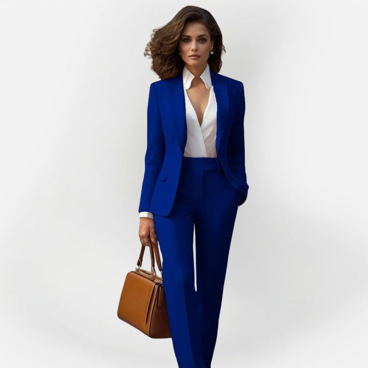 Magdalena | Women's Tailored Blazer Suit, Two-Piece Trouser Suit | Bella Blue