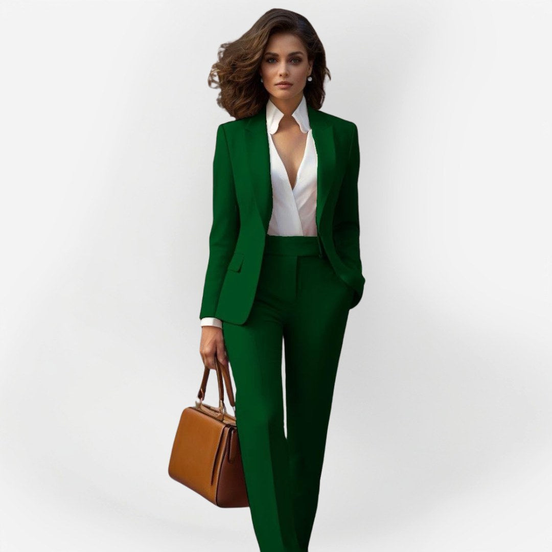 Magdalena | Women's Tailored Blazer Suit, Two-Piece Trouser Suit | Bella Blue