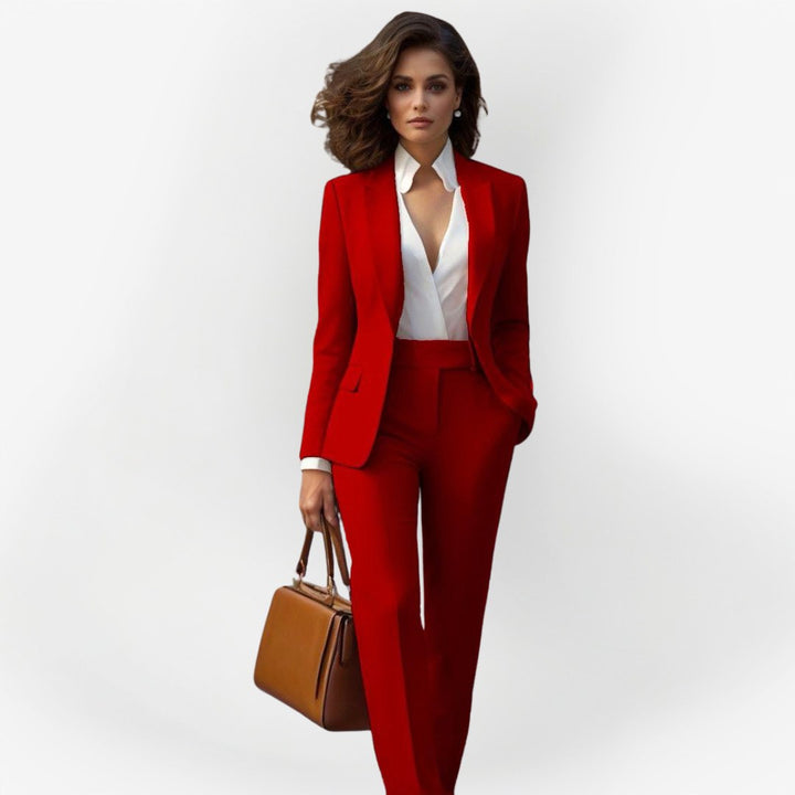 Magdalena | Women's Tailored Blazer Suit, Two-Piece Trouser Suit | Bella Blue