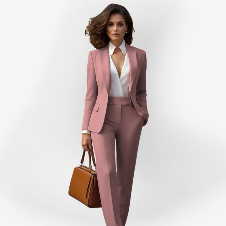 Magdalena | Women's Tailored Blazer Suit, Two-Piece Trouser Suit | Bella Blue