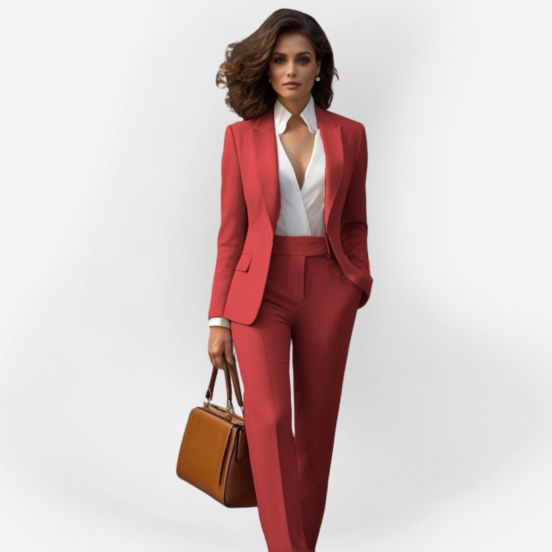 Magdalena | Women's Tailored Blazer Suit, Two-Piece Trouser Suit | Bella Blue