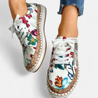Maisie | Women's Lace-Up Low-Top Trainers, Textured Sole Walking Shoes | Bella Blue