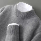 Malcolm | Men's Cashmere Pullover Jumper, Lightweight Knit Jumper | Bella Blue