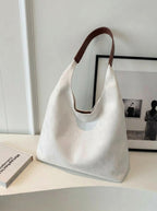 Manon | Women's Relaxed Shoulder Tote Bag, Spacious Travel Tote | Bella Blue | Coffee