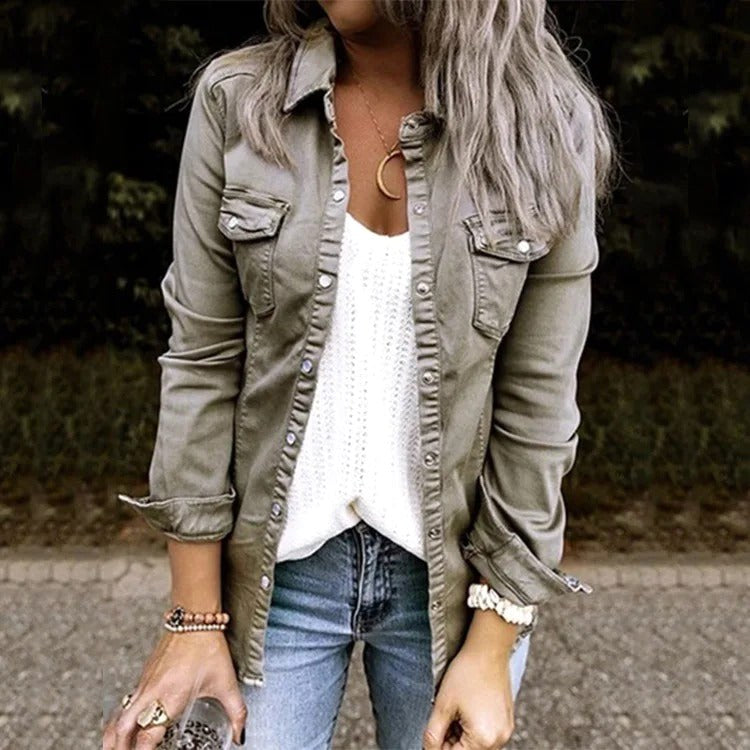 Margaret | Women's Classic Denim Jacket, Timeless Denim Jacket | Bella Blue