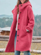 Marlene | Women's Warming Cosy Coat, Elegant Autumn Coat | Bella Blue | Pink