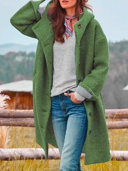 Marlene | Women's Warming Cosy Coat, Elegant Autumn Coat | Bella Blue | Pink