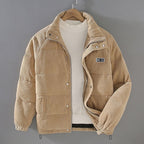 Martin | Men's Corduroy Jacket, Textured Autumn Jacket | Bella Blue