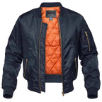 Mason | Men's Bomber Jacket with Front Pockets, Zip Fastening Urban Jacket | Bella Blue