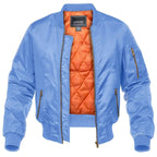 Mason | Men's Bomber Jacket with Front Pockets, Zip Fastening Urban Jacket | Bella Blue