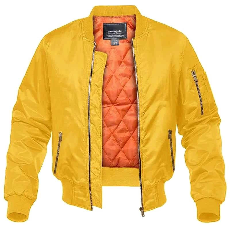Mason | Men's Bomber Jacket with Front Pockets, Zip Fastening Urban Jacket | Bella Blue