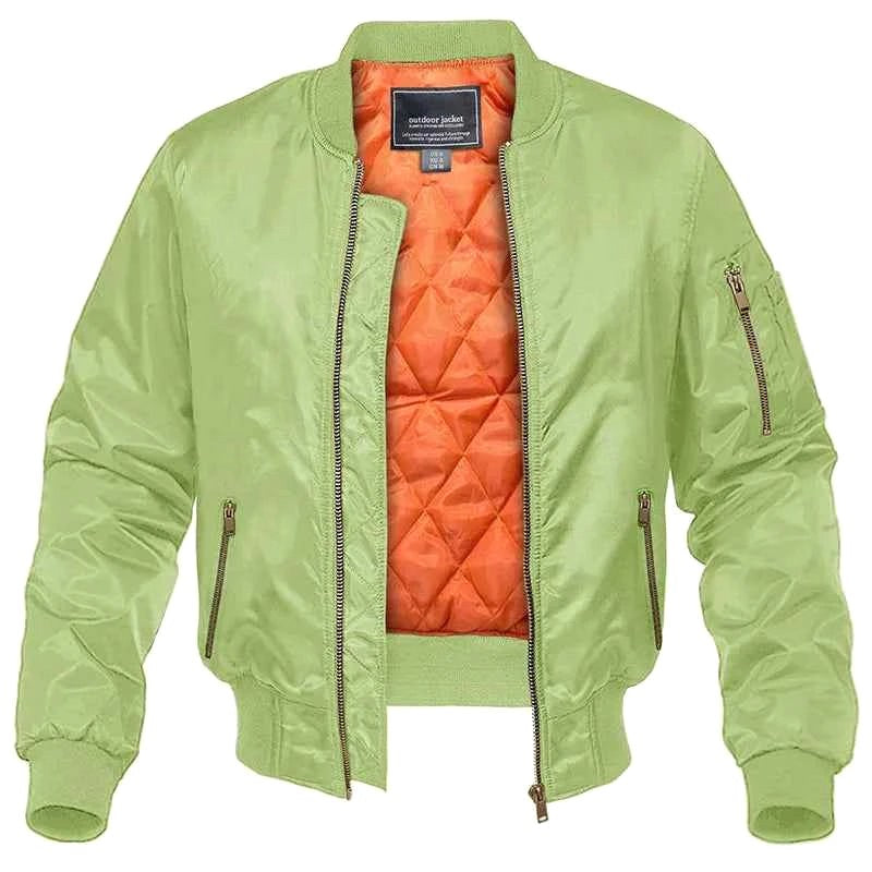 Mason | Men's Bomber Jacket with Front Pockets, Zip Fastening Urban Jacket | Bella Blue