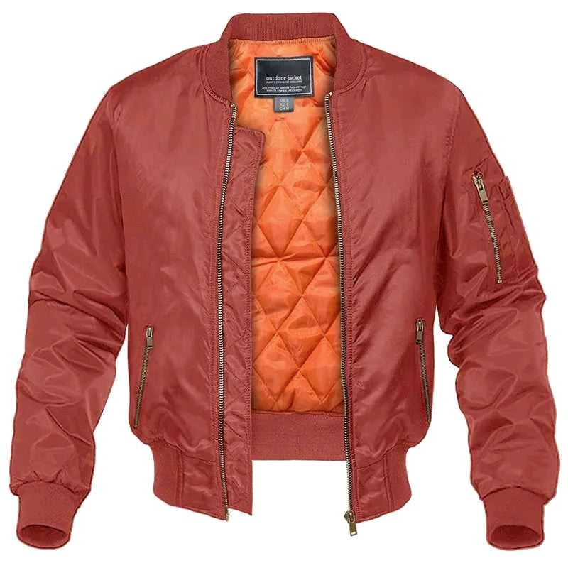 Mason | Men's Bomber Jacket with Front Pockets, Zip Fastening Urban Jacket | Bella Blue