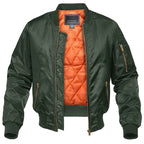 Mason | Men's Bomber Jacket with Front Pockets, Zip Fastening Urban Jacket | Bella Blue