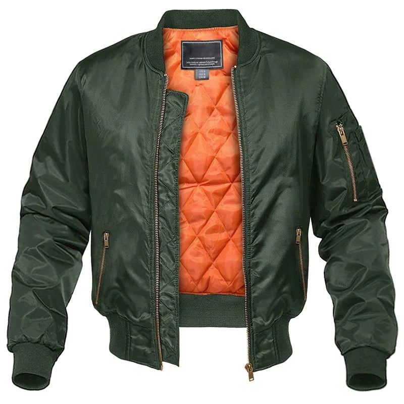 Mason | Men's Bomber Jacket with Front Pockets, Zip Fastening Urban Jacket | Bella Blue