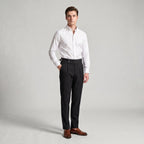 Mason | Men's Double-Pleat High-Waist Trousers, Tailored Tapered Trousers | Bella Blue