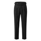 Mason | Men's Double-Pleat High-Waist Trousers, Tailored Tapered Trousers | Bella Blue