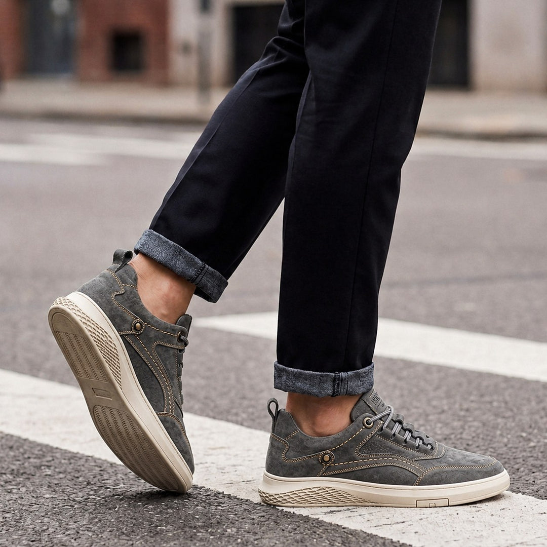 Mason | Women's Suede-Effect Retro Trainers, Everyday Trainers | Bella Blue