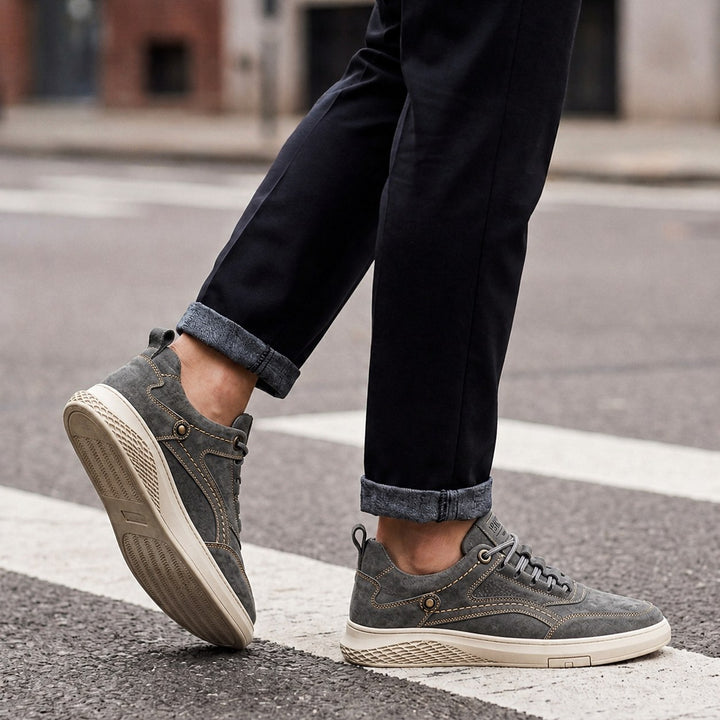 Mason | Women's Suede-Effect Retro Trainers, Everyday Trainers | Bella Blue