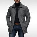 Matthias | Men's Jacket with Water-Resistant Surface, Modern Autumn Jacket | Bella Blue | Grey