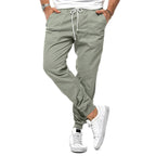 Max | Men's Slim-Fit Jogger Trousers, Drawstring Waist Casual Trousers | Bella Blue | Green