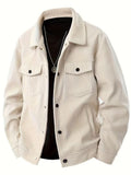 Maxwell | Men's Corduroy Jacket with Classic Collar, Casual Overshirt | Bella Blue