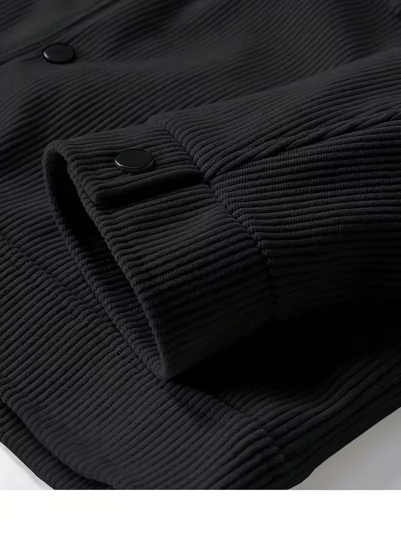 Maxwell | Men's Corduroy Jacket with Classic Collar, Casual Overshirt | Bella Blue