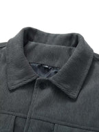Maxwell | Men's Corduroy Jacket with Classic Collar, Casual Overshirt | Bella Blue